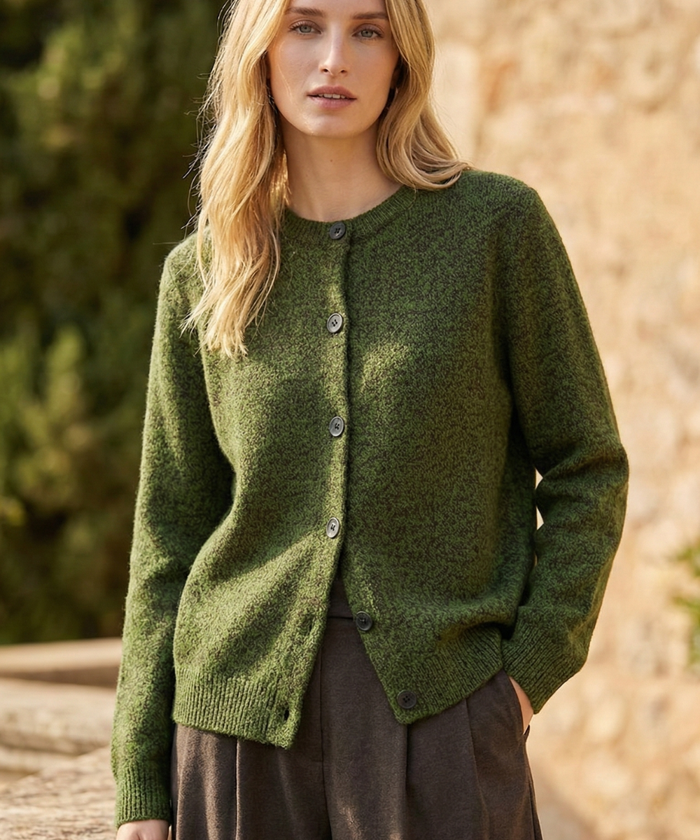 Cardigan din lână cu amestec de alpaca, tricotat gros