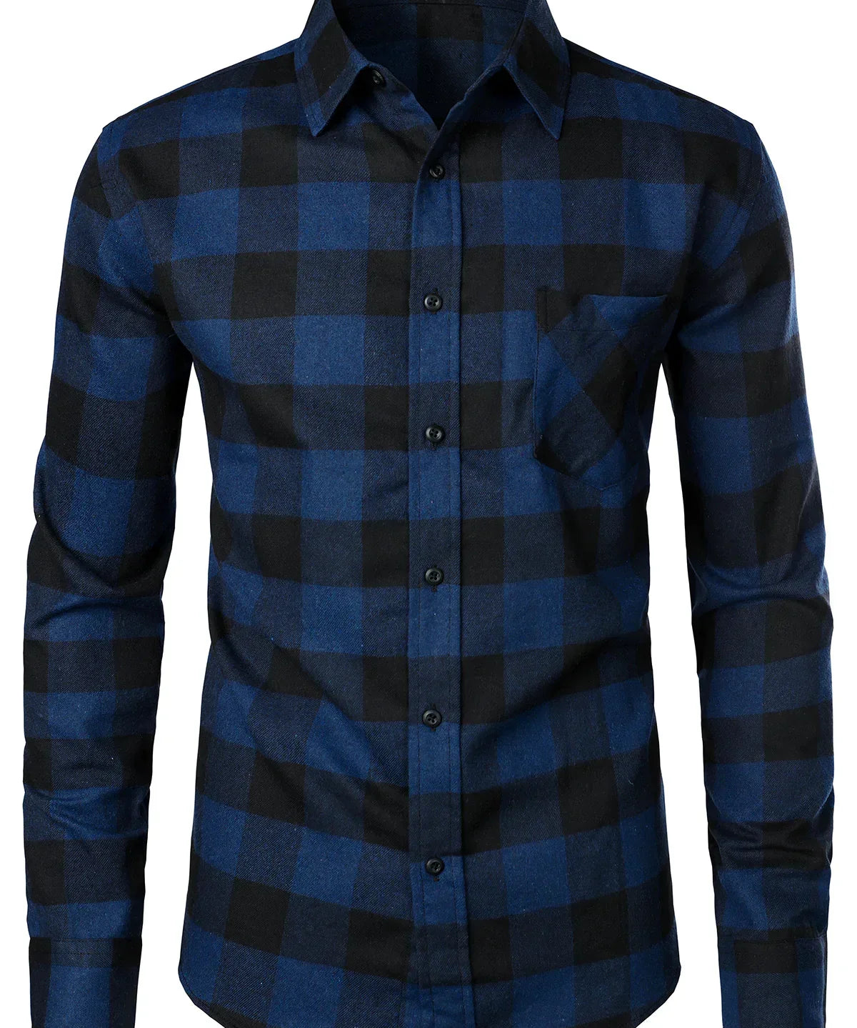 Cămașă Clasică din Flanel cu Model în Carouri
