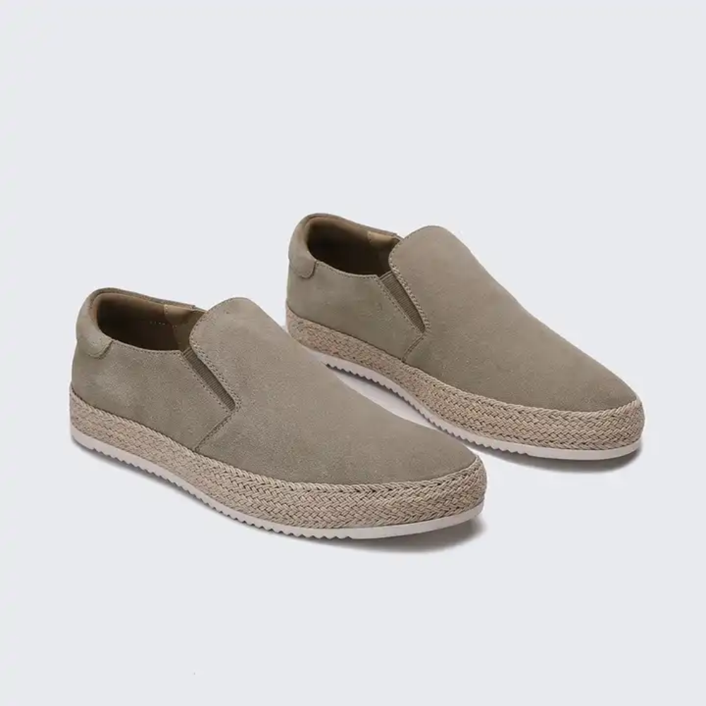 Pantofi de Vară din Piele Întoarsă