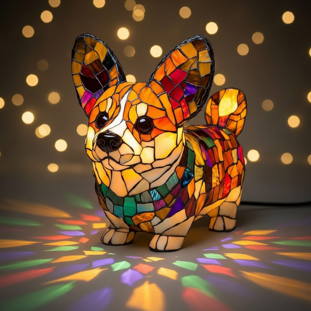 Corgi – Lampă din Sticlă