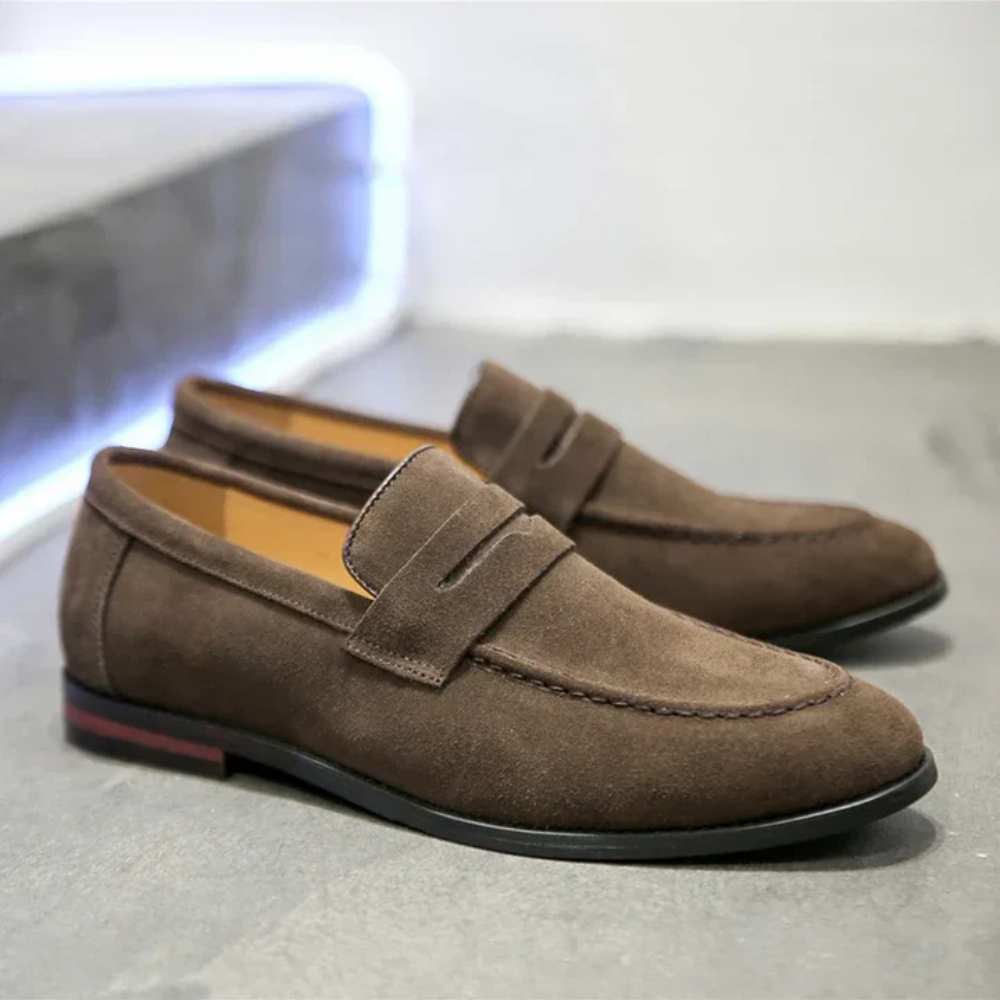 Pantofi de Vară din Piele Întoarsă