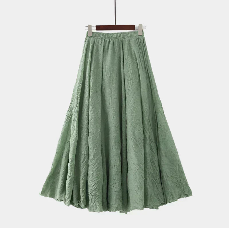 Kristýna Elegantă Fustă Lungă cu Talie Înaltă