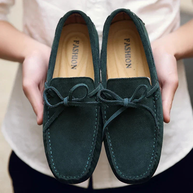 Loafers Casual de Vară din Piele Întoarsă