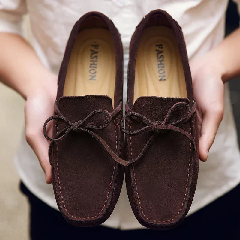 Loafers Casual de Vară din Piele Întoarsă