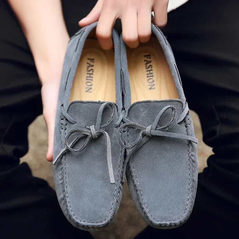 Loafers Casual de Vară din Piele Întoarsă