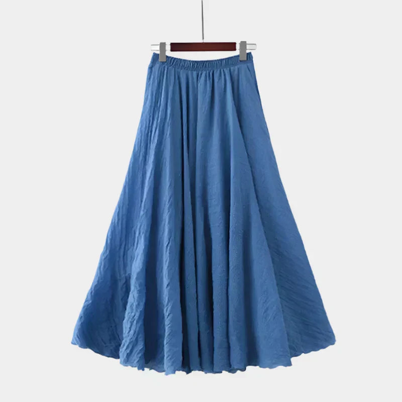 Kristýna Elegantă Fustă Lungă cu Talie Înaltă
