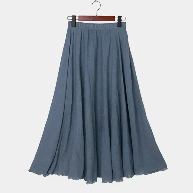 Kristýna Elegantă Fustă Lungă cu Talie Înaltă