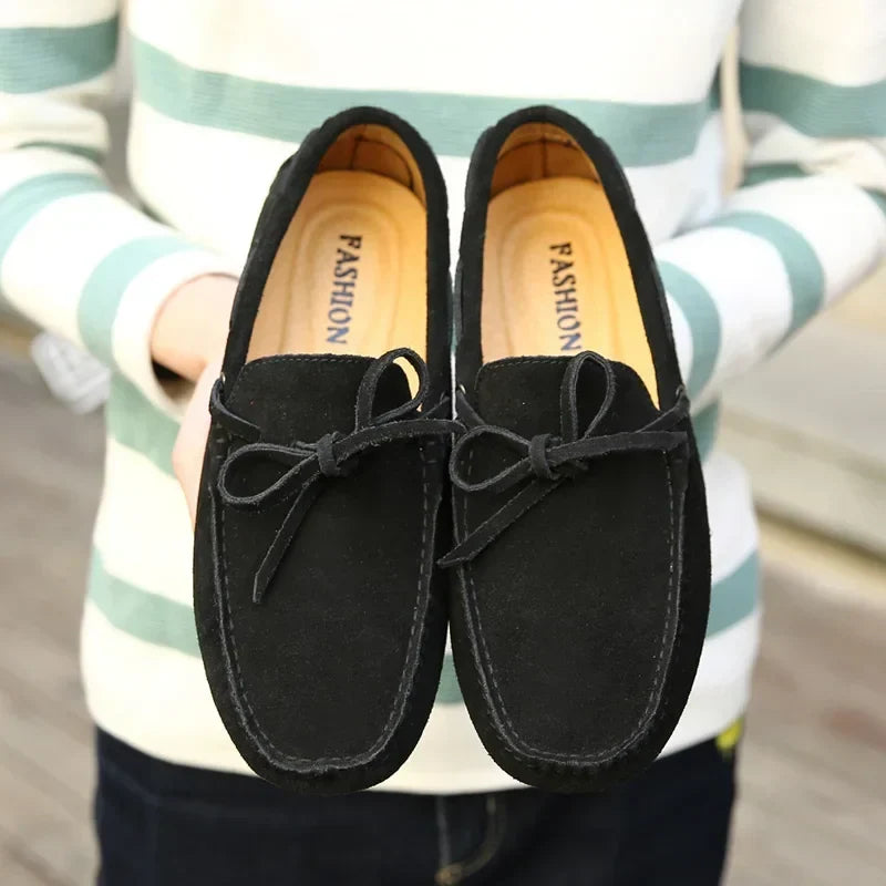 Loafers Casual de Vară din Piele Întoarsă