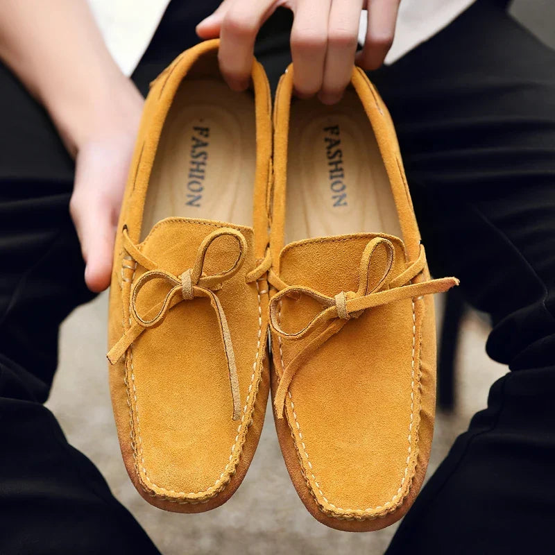Loafers Casual de Vară din Piele Întoarsă