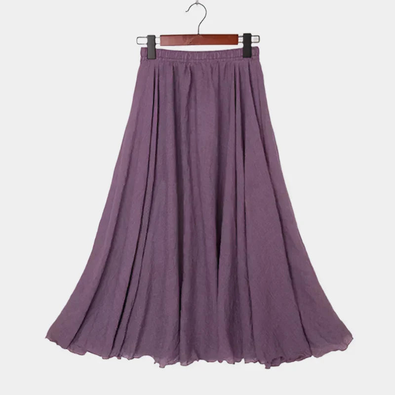 Kristýna Elegantă Fustă Lungă cu Talie Înaltă