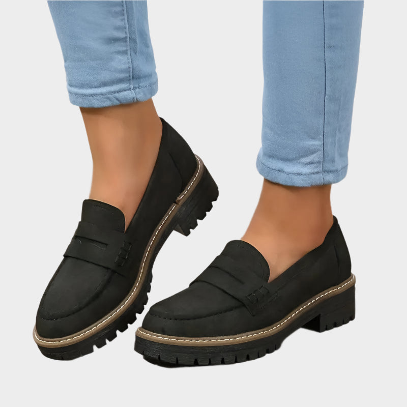 Veronika Pantofi Eleganți Mocasinină cu Talpă Masivă Urbană