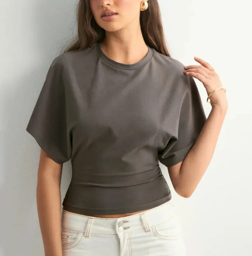 Arden | Pulover din Bumbac Drapat