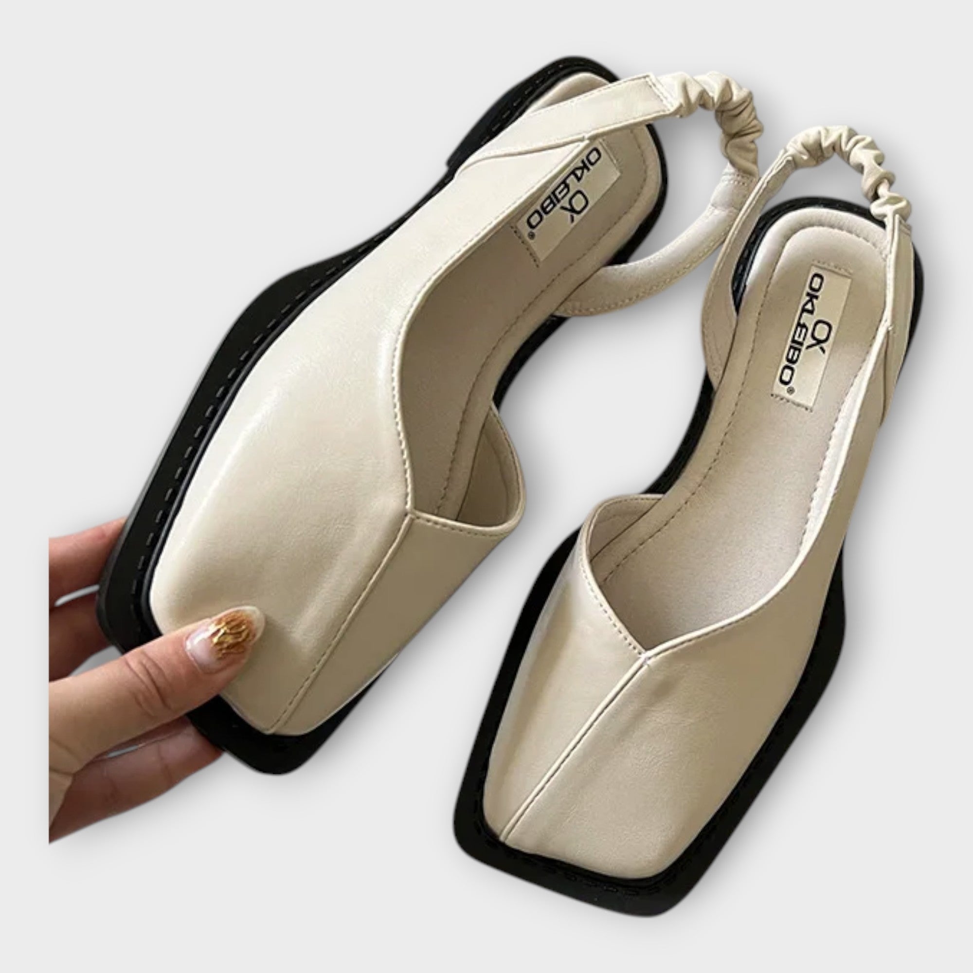 Mocasinini Eleganți Magdaléna din Piele întoarsă cu Curea Elastică