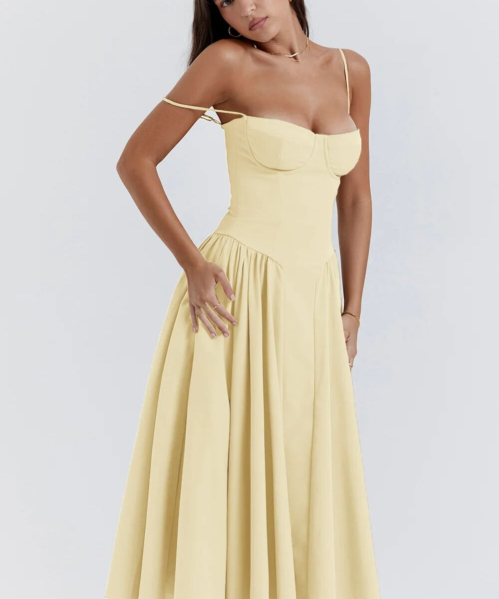 Victoria București | Rochie Bustieră Midi Fără Mâneci