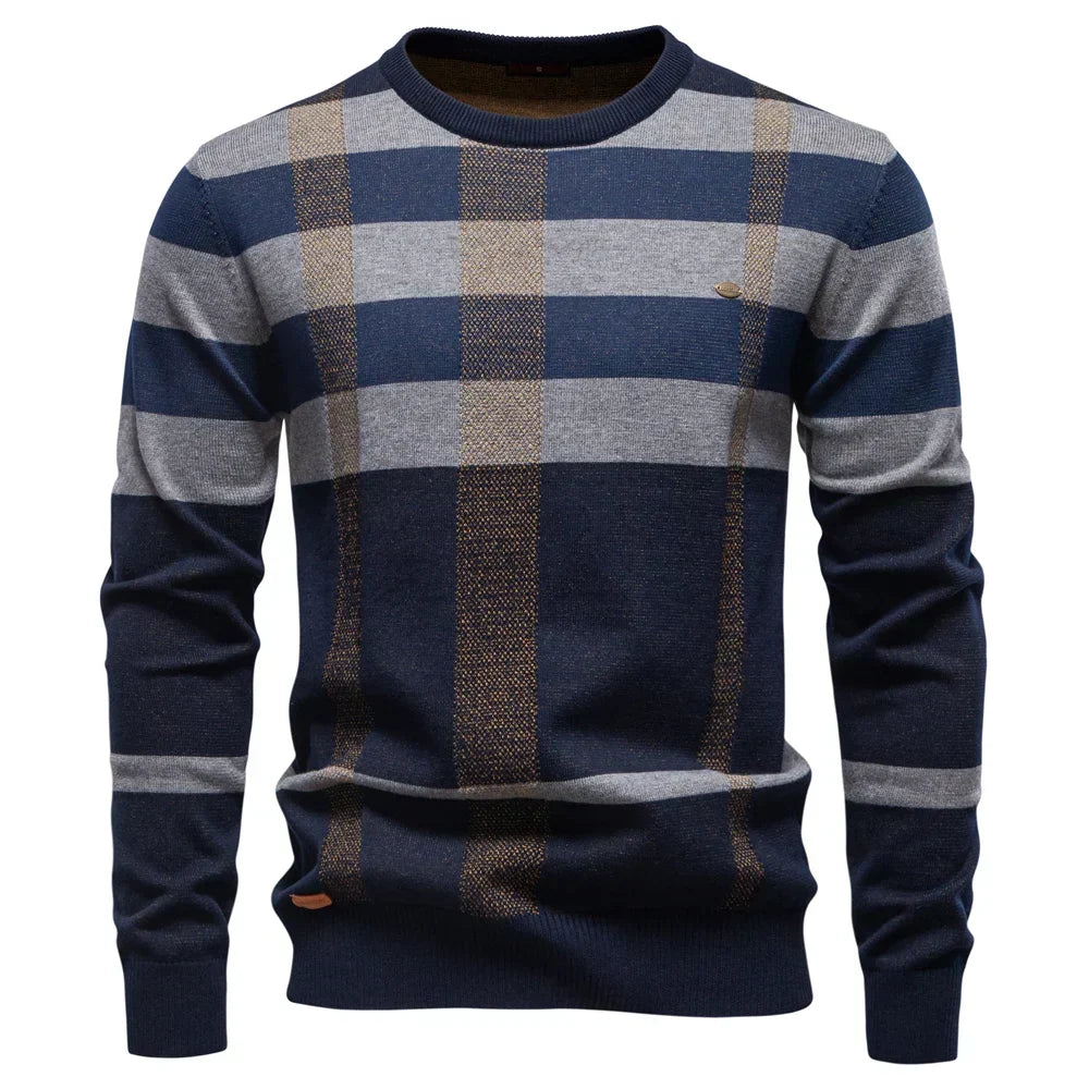 Rosenfeld™ | Pulover Tricotat pentru Bărbați cu Model în Romburi