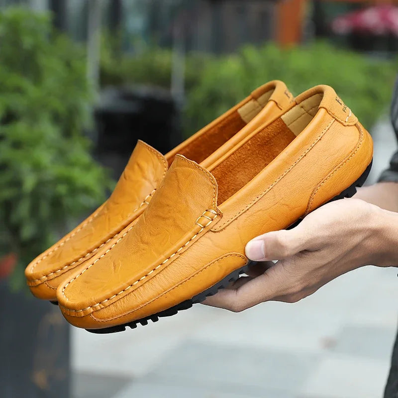Mocasini Vintage din Piele