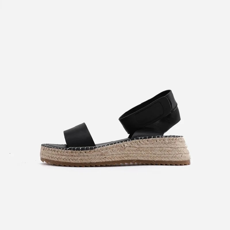 Sandale Clasice din Piele pentru Femei, cu Curele