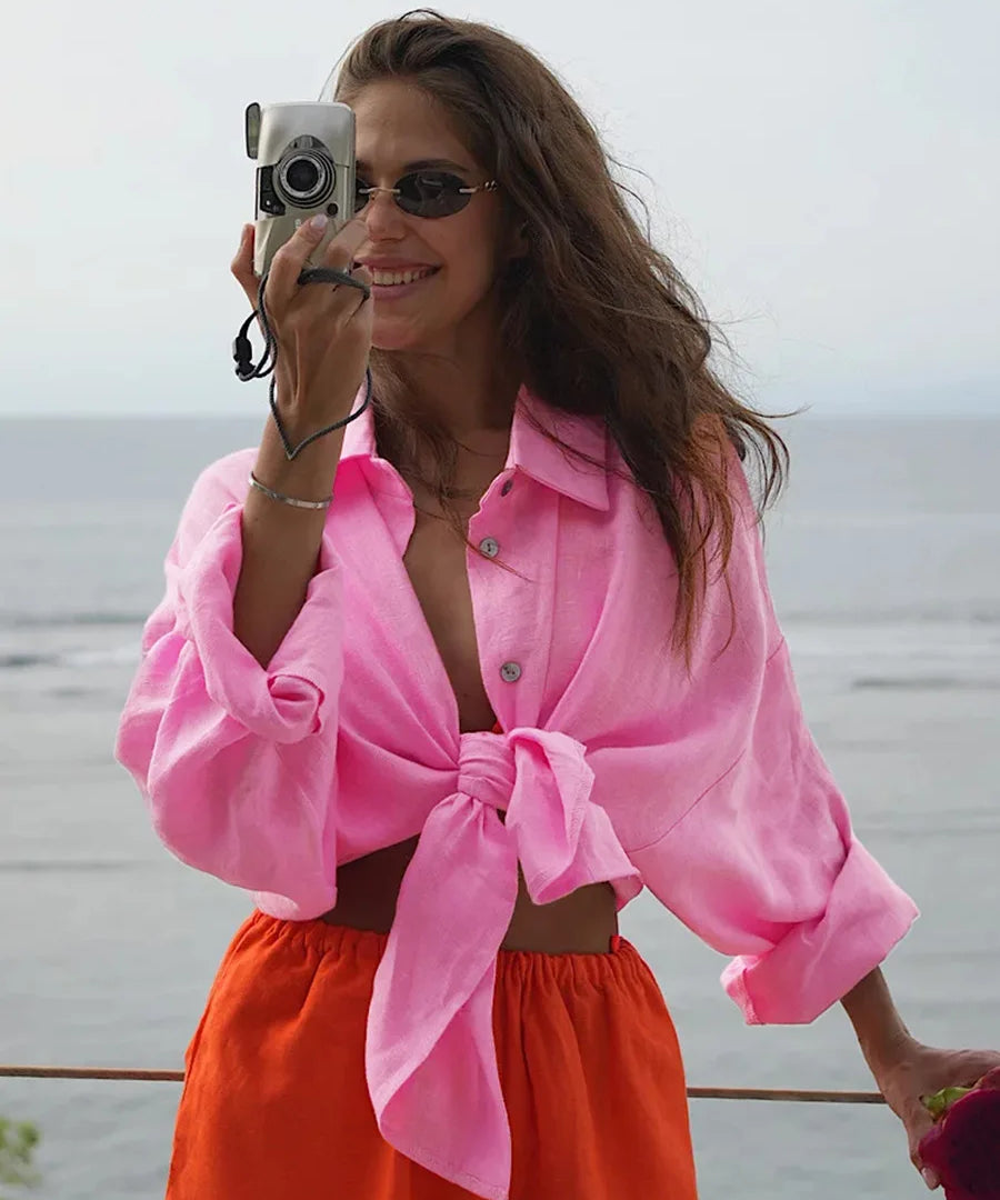 Cămașă din bumbac relaxată