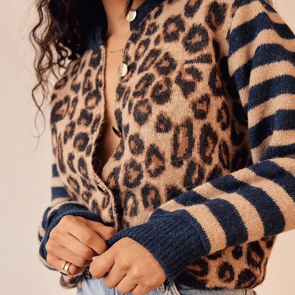 Chloé | Cardigan cu Print Leopard