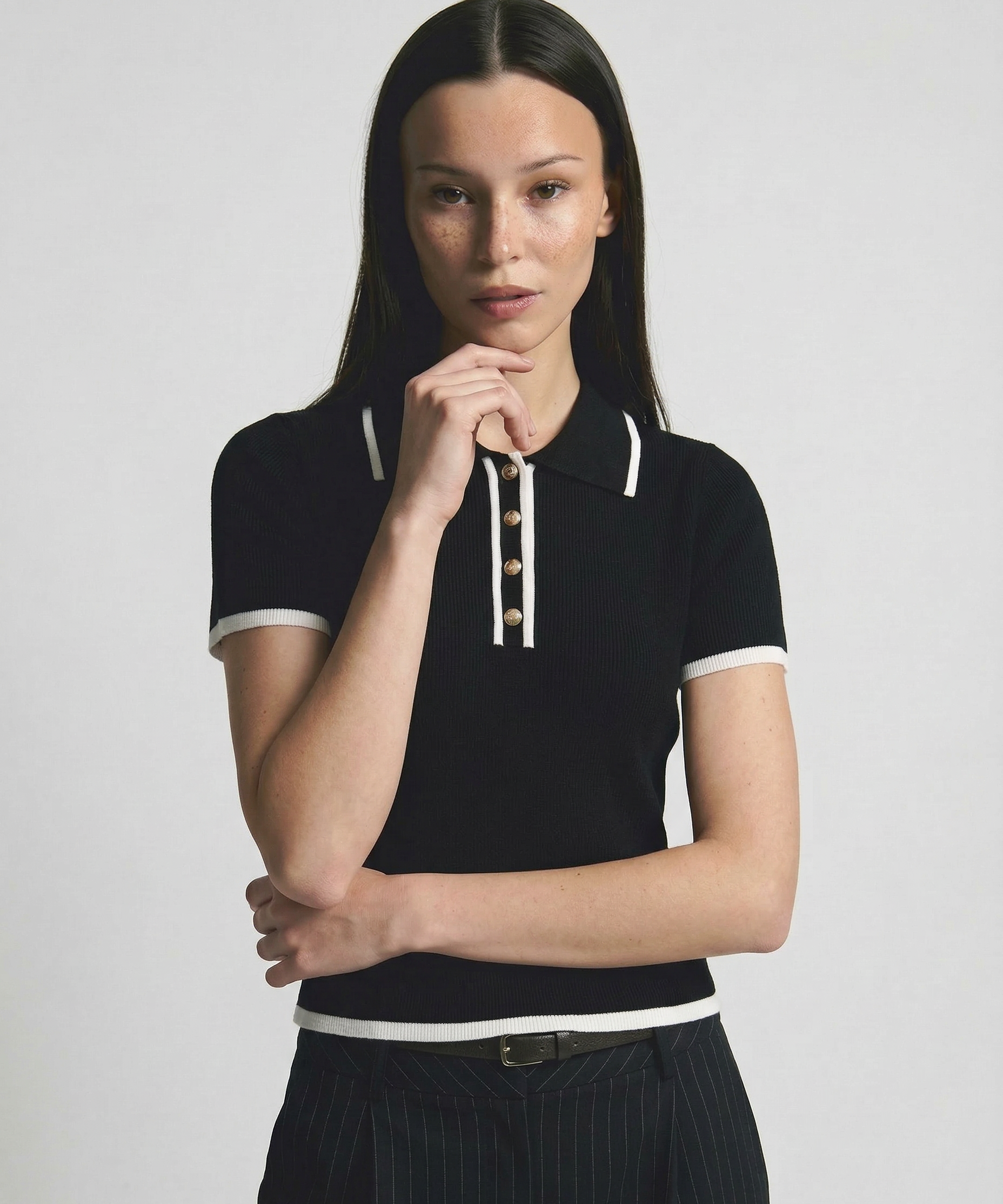 Polo din Bumbac Linea Contour