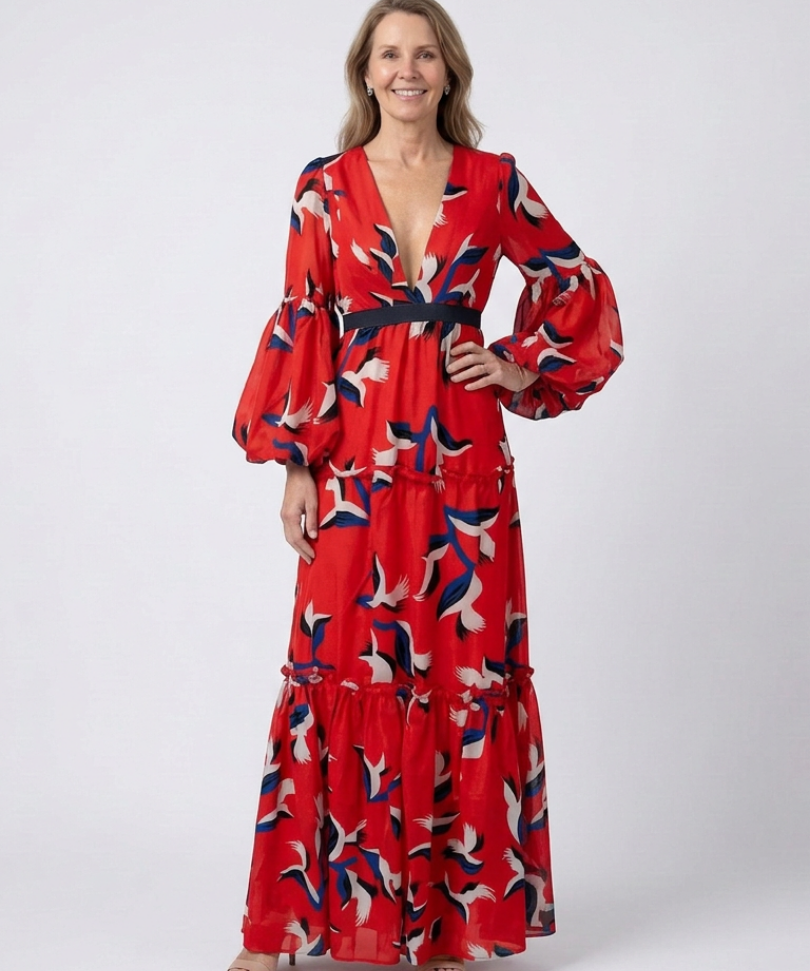 Léa | Rochie Maxi cu Șnur la Talie