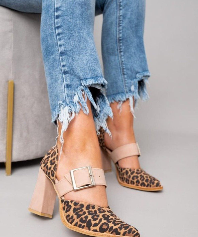 Selveta - Sandale cu model leopard