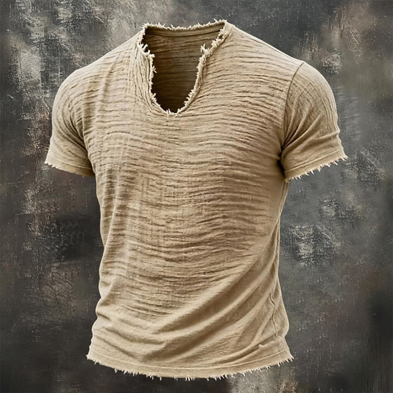 Mason | Tricou Vintage cu Decolteu în V
