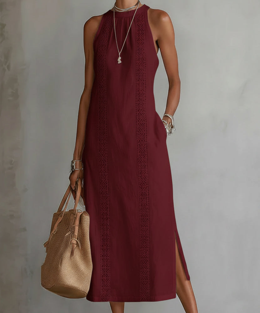 Jimena - Rochie Midi Elegantă cu Guler Mao
