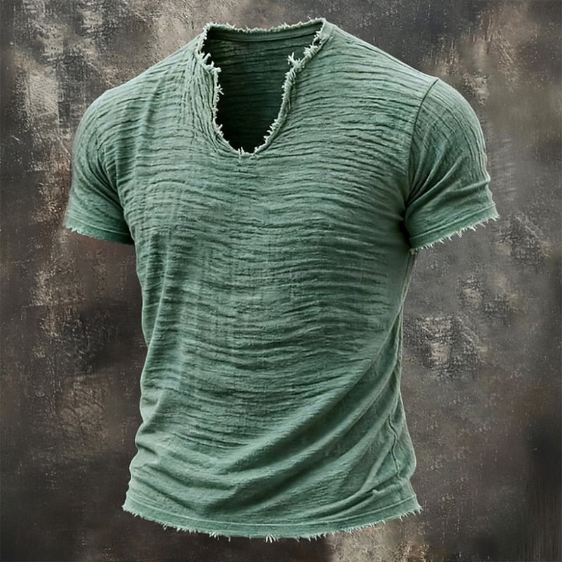 Mason | Tricou Vintage cu Decolteu în V