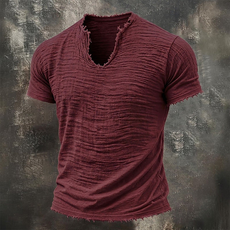 Mason | Tricou Vintage cu Decolteu în V